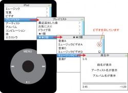 iPodでミュージックビデオをミュージックとして再生した場合。曲名が表示され再生されます。