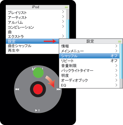 Ipodで曲をシャッフル リピート 初心者にも分かるiphone Ipad Ipodの使い方と噂