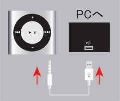 iPod shuffle[第4世代]とPC(iTunes)を接続