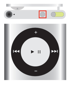 iPod shuffle 第4世代　Voice Overボタン